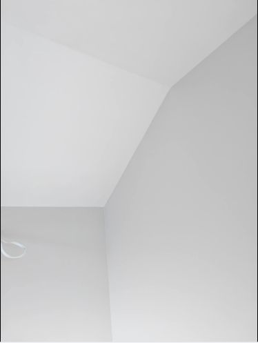 Fresh white ceiling and wall finish